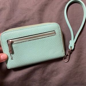 Charming Charlie Blue Zip Wristlet Wallet